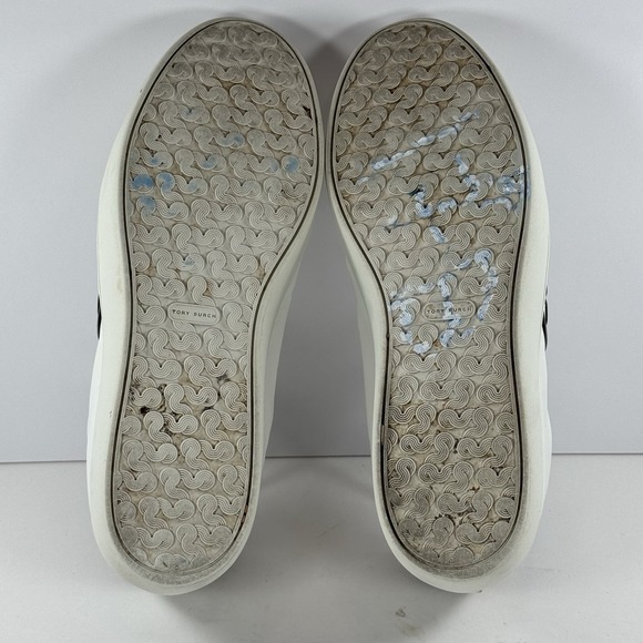 Tory‎ Burch Leigh T-Logo Sneaker Calf Leather/ Stamped Snake Printed Leather 10M - Picture 7 of 10